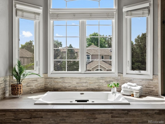 8425 Green Island Cir, Lone Tree, CO 80124 - bathroom featuring a bathtub and healthy amount of natural light