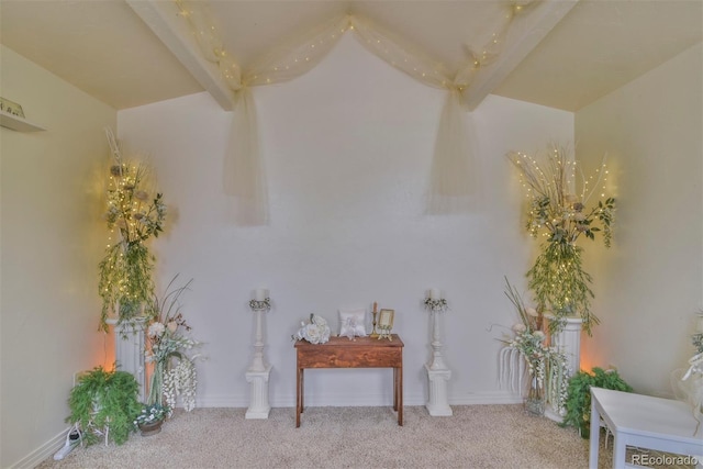 24857 US Highway 160, Walsenburg, CO 81089 - hall with carpet floors and beamed ceiling