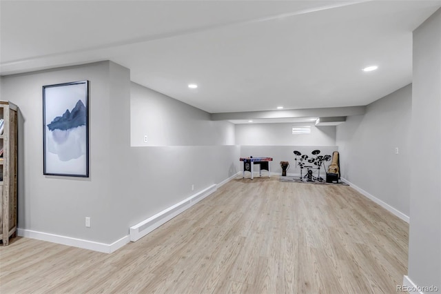 interior space featuring light hardwood / wood-style floors