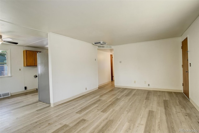7291 Bryant St, Westminster, CO 80030 - spare room with light wood finished floors, ceiling fan, and baseboards