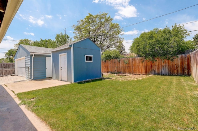 7291 Bryant St, Westminster, CO 80030 - view of yard featuring an outdoor structure and a garage