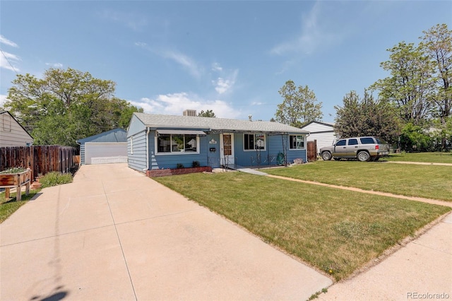 7291 Bryant St, Westminster, CO 80030 - single story home with a detached garage, an outdoor structure, and a shingled roof