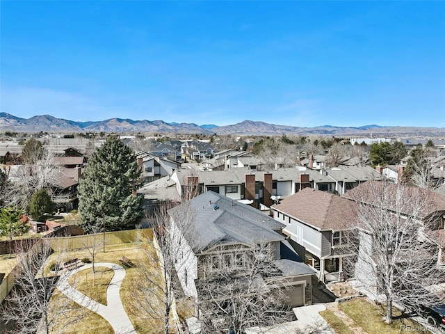 mountain view with a residential view