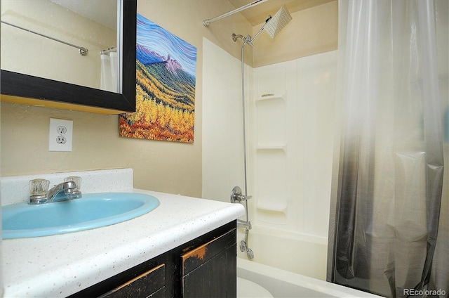 1320 H St, Salida, CO 81201 - bathroom with shower / bath combo and vanity