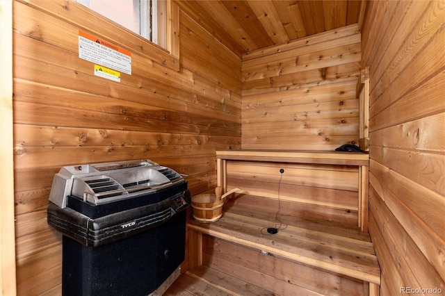 159 Lake Rd, Idaho Springs, CO 80452 - relaxing sauna / steam room featuring wood walls and wooden ceiling