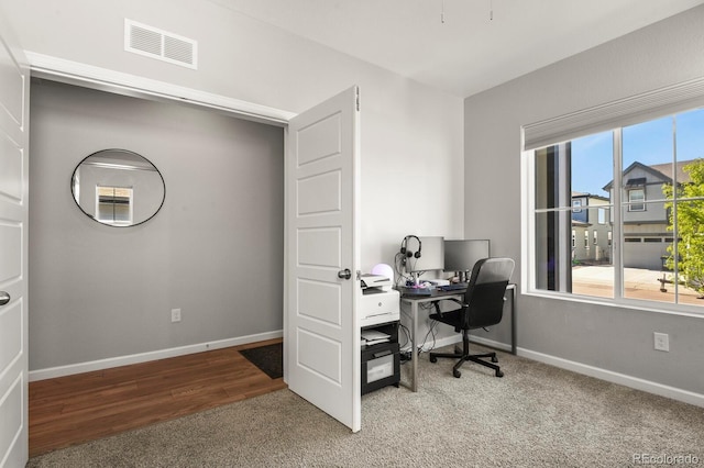 27893 E 6th Pl, Aurora, CO 80018 - office area featuring carpet and baseboards