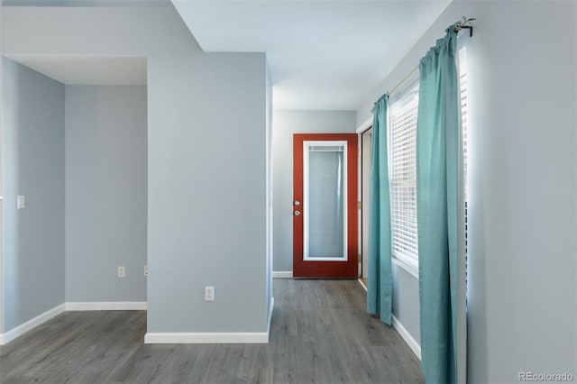 hallway featuring light hardwood / wood-style floors