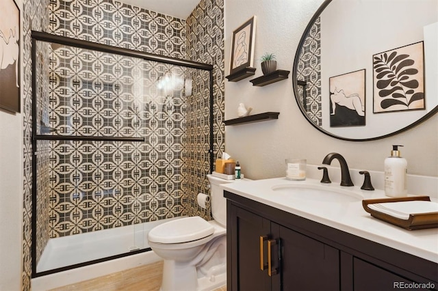 10258 Pennington Ln, Highlands Ranch, CO 80126 - bathroom featuring vanity and a stall shower