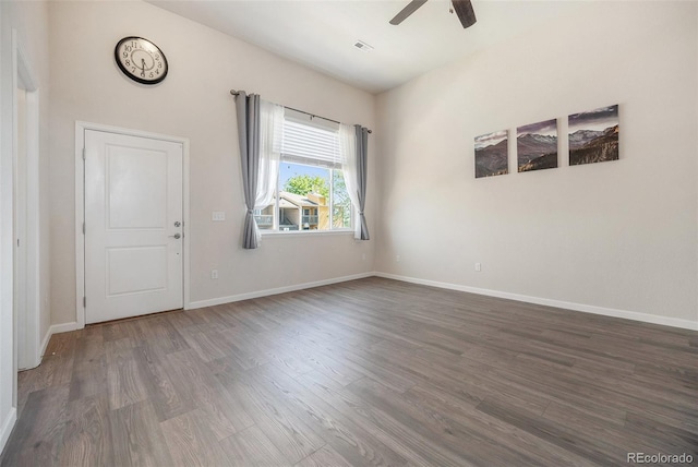 1732 Aspen Meadows Cir, Federal Heights, CO 80260 - empty room with a ceiling fan and wood finished floors