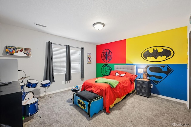 10649 Mt Emerald Dr, Peyton, CO 80831 - carpeted bedroom featuring baseboards and a textured ceiling