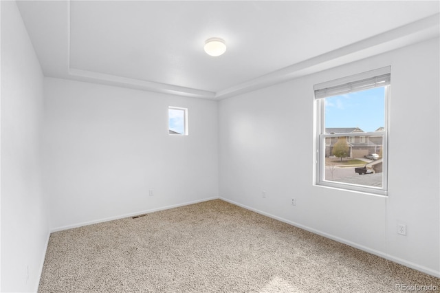 empty room featuring carpet flooring and plenty of natural light