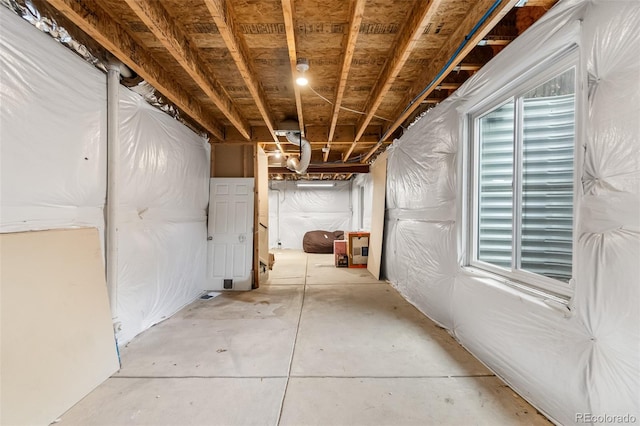 basement featuring a healthy amount of sunlight