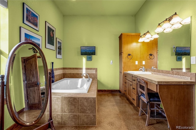 17595 Black Forest Rd, Colorado Springs, CO 80908 - bathroom with a garden tub and vanity