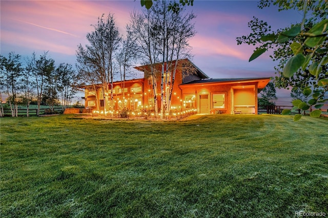 17595 Black Forest Rd, Colorado Springs, CO 80908 - view of back of house at dusk