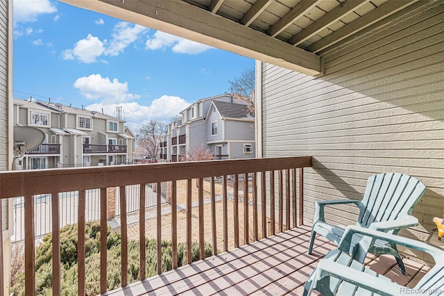 balcony featuring a residential view