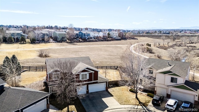 drone / aerial view featuring a residential view