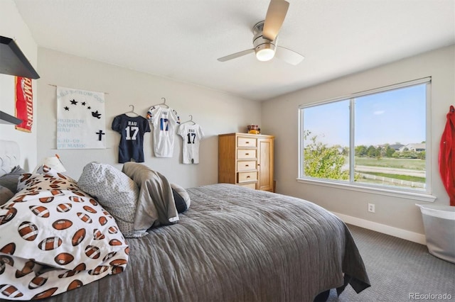 14953 Akron Ct, Brighton, CO 80602 - carpeted bedroom with baseboards and ceiling fan