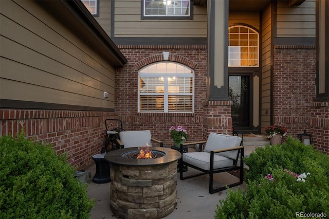 14953 Akron Ct, Brighton, CO 80602 - view of patio featuring a fire pit