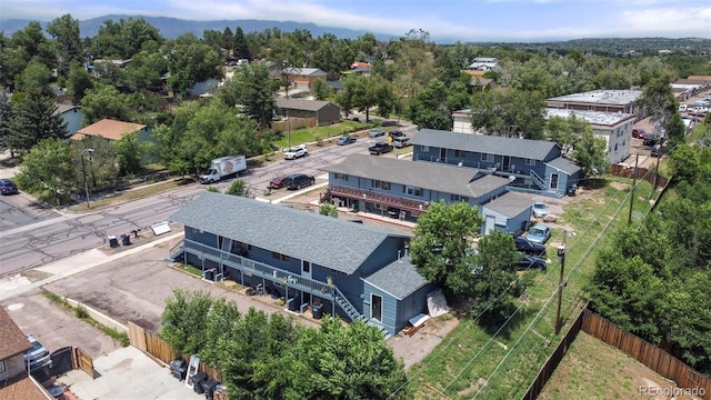 drone / aerial view with a residential view