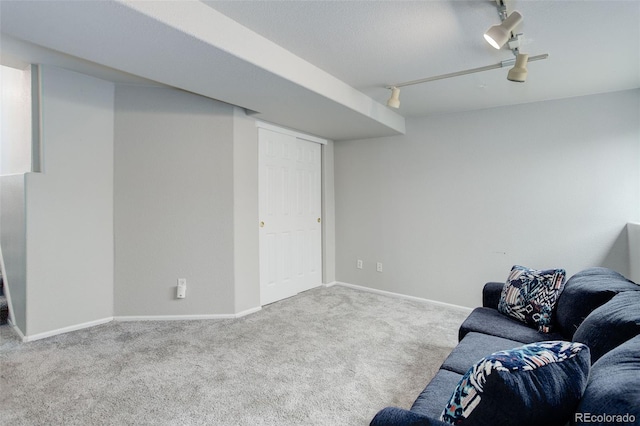 20626 Willowbend Ln, Parker, CO 80138 - carpeted living room with track lighting and baseboards