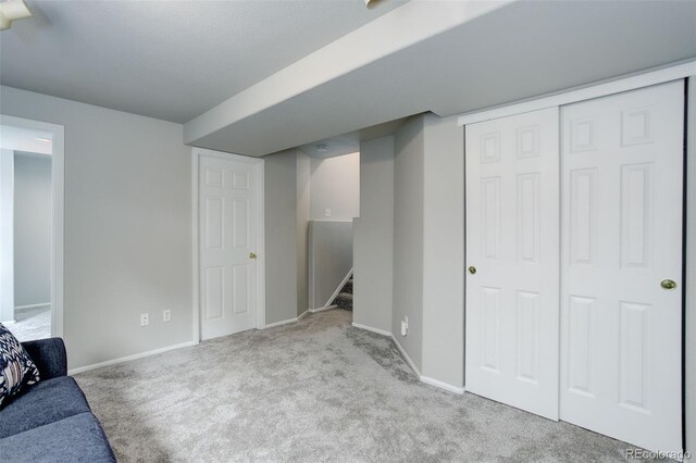 20626 Willowbend Ln, Parker, CO 80138 - interior space with carpet flooring, baseboards, and stairway