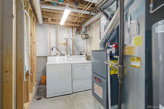 20626 Willowbend Ln, Parker, CO 80138 - clothes washing area featuring separate washer and dryer and laundry area