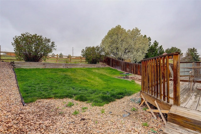 20626 Willowbend Ln, Parker, CO 80138 - view of yard featuring a deck and a fenced backyard