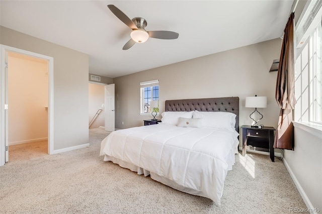 19294 E Warren Pl, Aurora, CO 80013 - carpeted bedroom featuring baseboards and ceiling fan