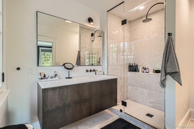 785 Fillmore St, Denver, CO 80206 - bathroom featuring a shower stall and vanity