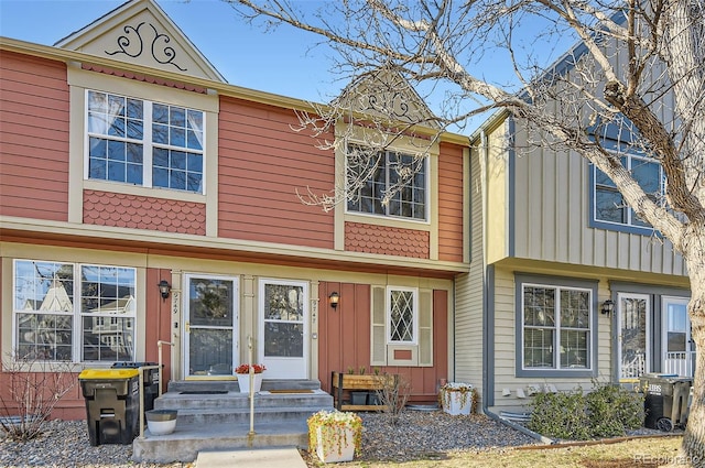 multi unit property with board and batten siding