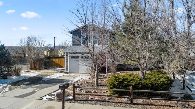 view of front of house featuring a garage