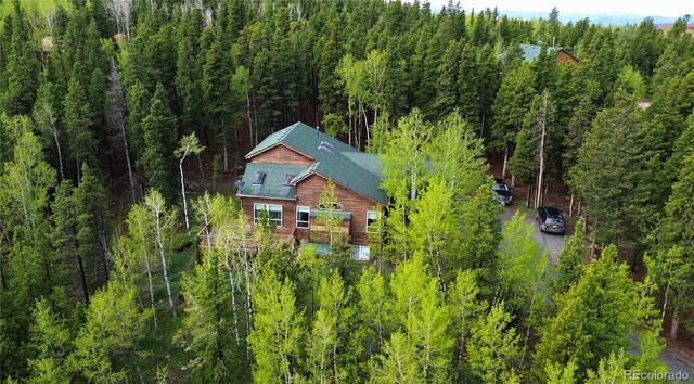 116 Timber Rd, Black Hawk, CO 80422 - aerial view of property and surrounding area featuring a forest