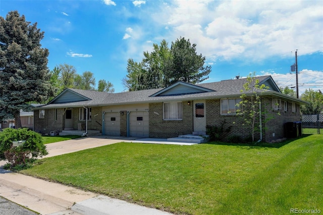 10560 W 63rd Ave, Arvada, CO 80004 - ranch-style house featuring an attached garage, brick siding, concrete driveway, and a shingled roof