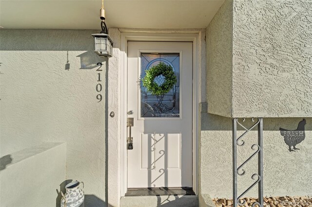 view of doorway to property