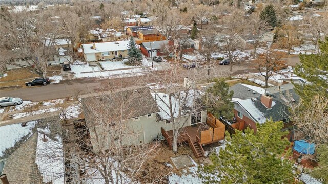 view of snowy aerial view