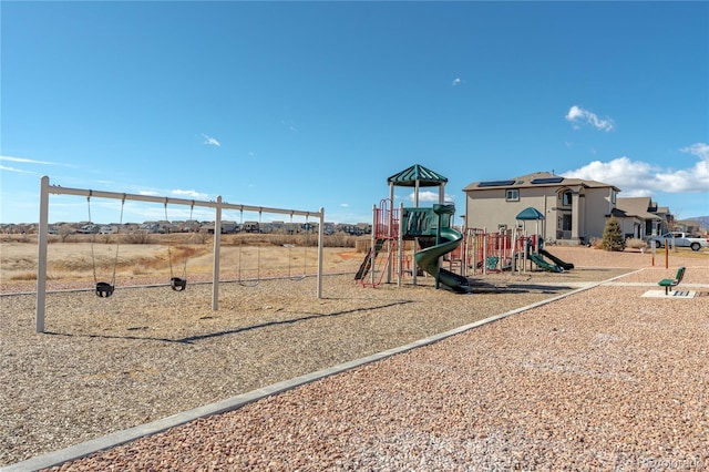 view of community jungle gym