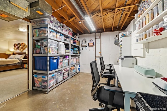 1211 S Zuni St, Denver, CO 80223 - office area featuring concrete floors