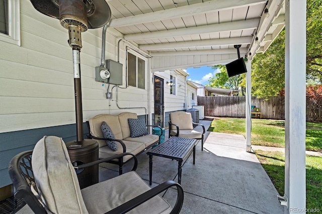 1211 S Zuni St, Denver, CO 80223 - view of patio / terrace featuring an outdoor living space