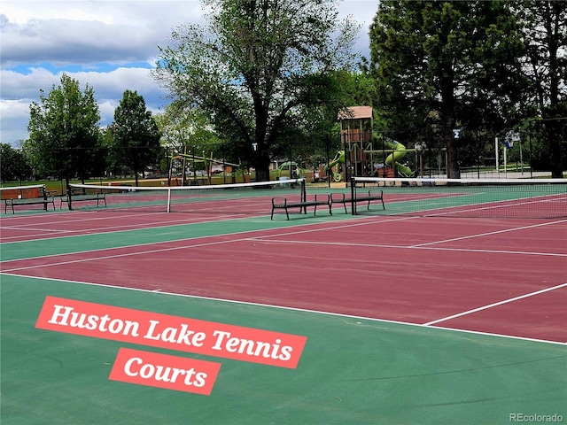 1211 S Zuni St, Denver, CO 80223 - view of tennis court featuring community basketball court