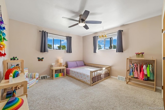 1211 S Zuni St, Denver, CO 80223 - bedroom featuring carpet floors, a ceiling fan, and baseboards