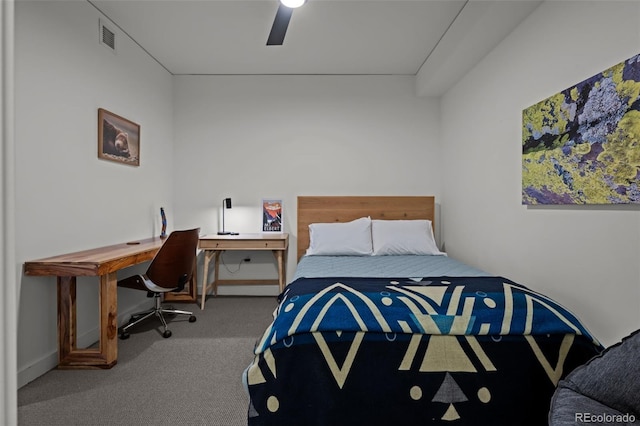 1750 Wewatta St Unit 605, Denver, CO 80202 - bedroom featuring carpet, a ceiling fan, and a desk