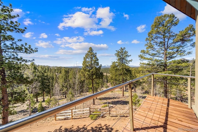 174 Needle Creek Rd, Divide, CO 80814 - balcony featuring a forest view