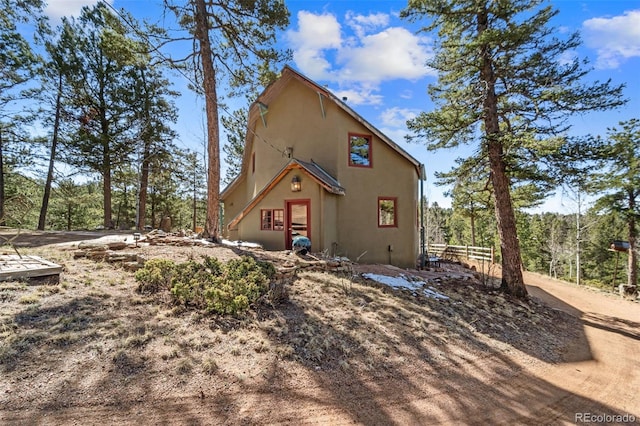 174 Needle Creek Rd, Divide, CO 80814 - back of house with stucco siding