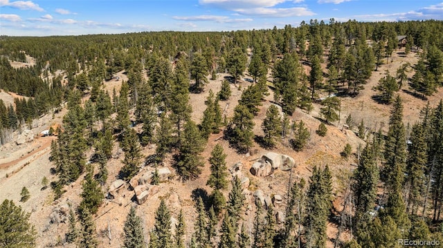 174 Needle Creek Rd, Divide, CO 80814 - aerial overview of property's location with a heavily wooded area
