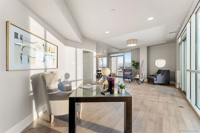 2001 Lincoln St Unit 2524, Denver, CO 80202 - office area with baseboards and light wood-type flooring