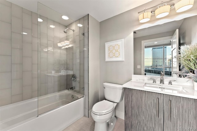 2001 Lincoln St Unit 2524, Denver, CO 80202 - full bath featuring toilet, washtub / shower combination, baseboards, and vanity
