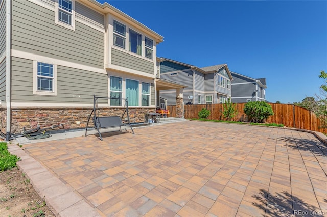 view of patio with fence