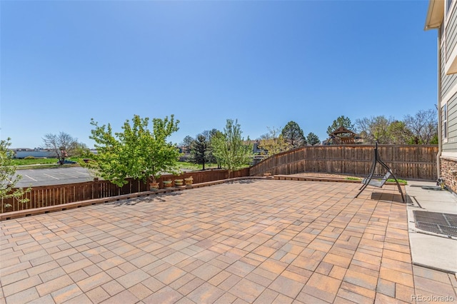 view of patio / terrace featuring a fenced backyard