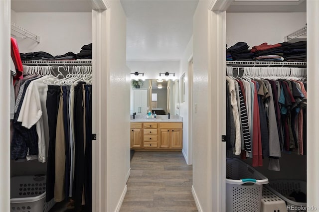 interior space featuring light wood-type flooring