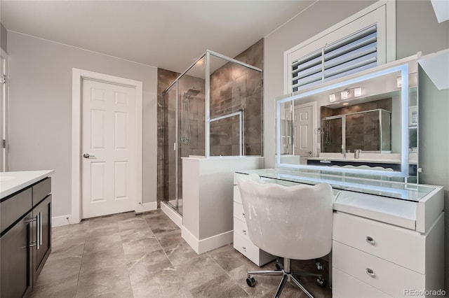 15595 E 47th Dr, Denver, CO 80239 - full bath featuring vanity and a shower stall